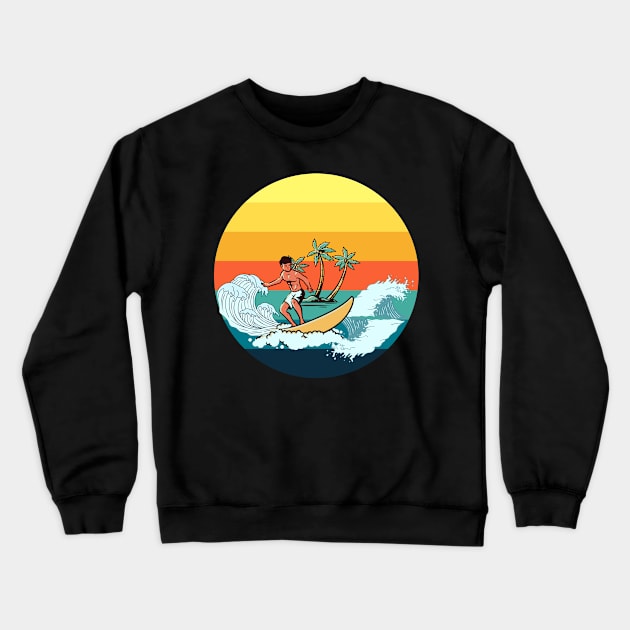 Catch the Wave of Adventure Crewneck Sweatshirt by NedisDesign
